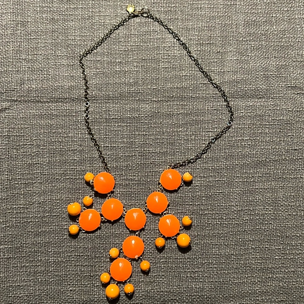 J Crew Orange Statement Necklace